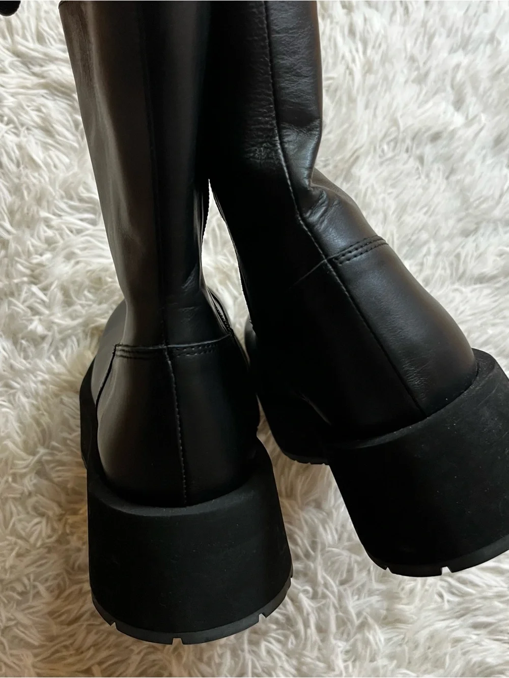 Paloma Barcelo Eve Chunky Platform Boots in Black